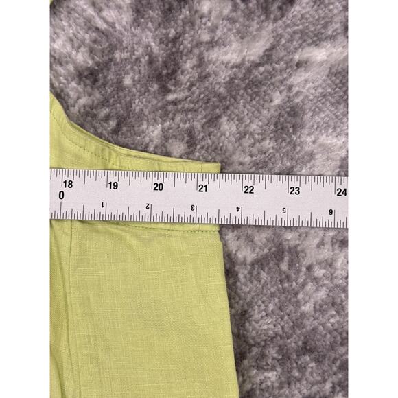 Eileen Fisher Dress Large Womens Pastel Green Organic Linen Midi - Picture 4 of 8